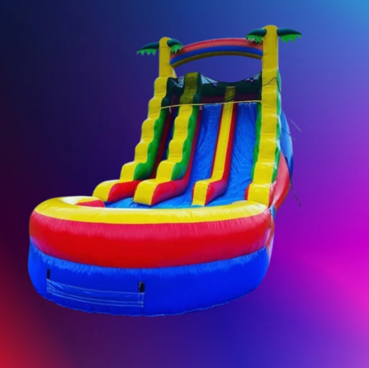 18 FT Rainbow Dual Lane Waterslide