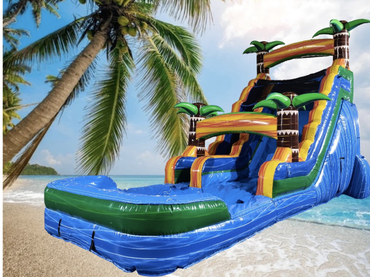 20 Ft Island Drop Waterslide