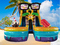 20 Ft Island Breeze Dual Lane Waterslide
