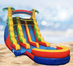 18 FT Rainbow Dual Lane Waterslide