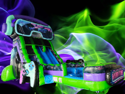 24 Ft Game On Dual Lane Water Slide