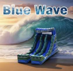 16 Ft Blue Wave Dual Lane Waterslide