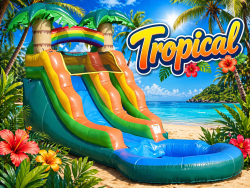 13 Ft Tropical Waterslide